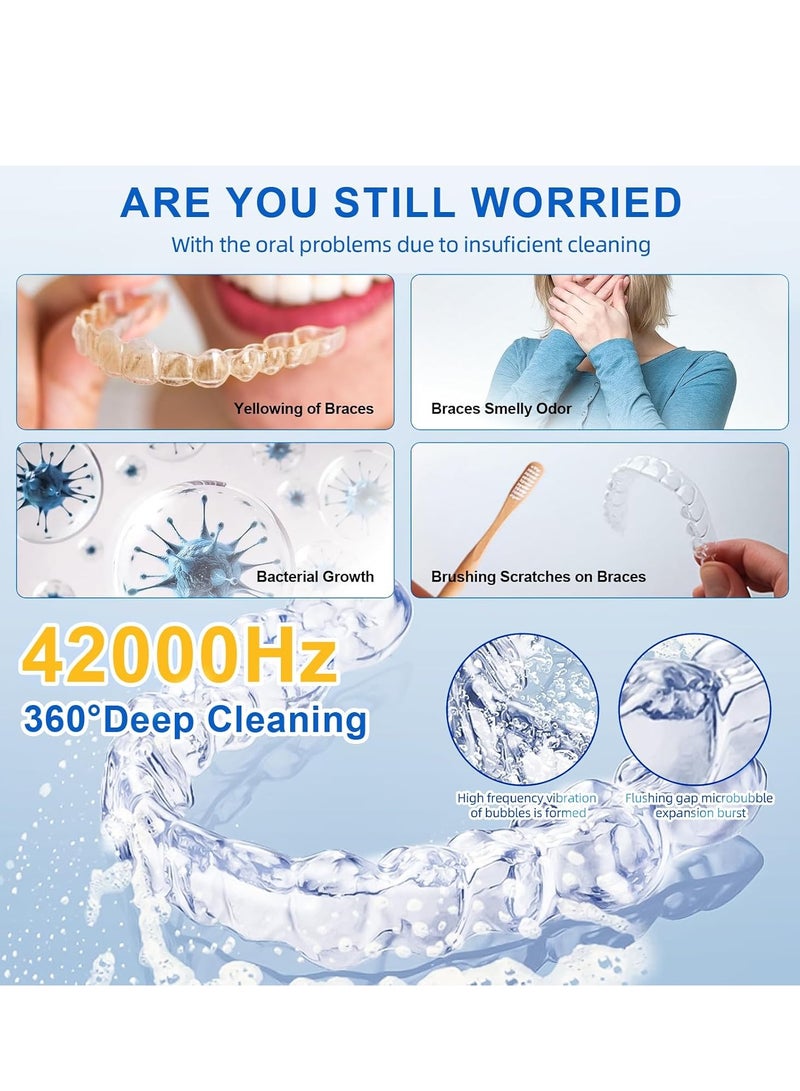 Ultrasonic Retainer Cleaner: L-Link Sonic Cleaner Machine for Retainers, 190ML Stainless Steel Tank for Jewelry, Ring, Invisalign, Toothbrush Head, Diamonds, Rings, Shaver Head - Image 4